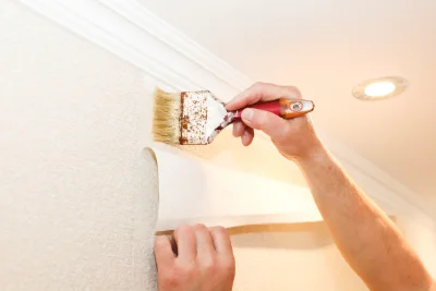 Pose de papier peint à Saugy — revêtements muraux et toiles de verre